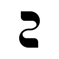 initial letter z unique rounded shape