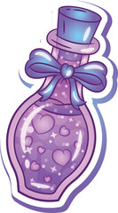 Halloween potion sticker drawing without background