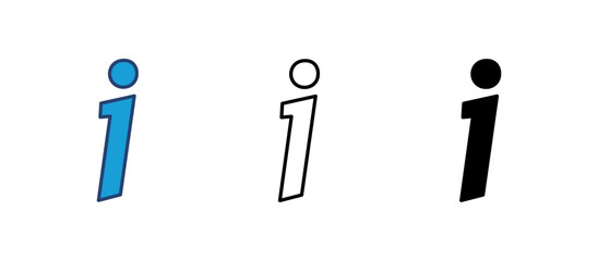 Info sign icon vector. about us icon vector. Faq icon