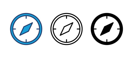 Compass icon vector. arrow compass icon vector