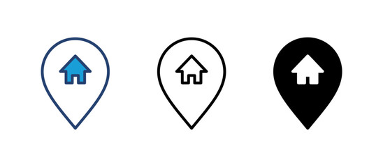 address icon vector. home location icon vector