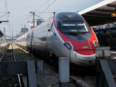 High-Speed SBB CFF FFS Train at Munich Station