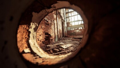 Fototapeta premium Urban Decay Rustic Charm Fish Eye Perspective