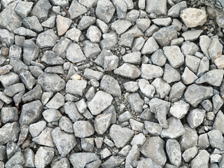 Gravel texture small stones. Little rocks. On the ground. 