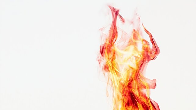 A single, sharp flame with clean edges