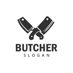 Butcher logo template. butcher shop vector illustration