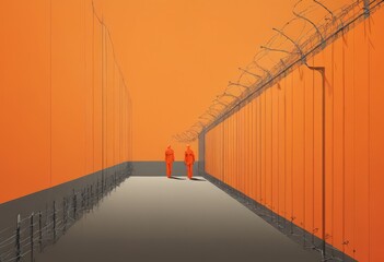 Mass Incarceration Crisis of Prison Overcrowding Justice System Failures, Generative AI - obrazy, fototapety, plakaty