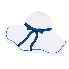 Beach hat illustration 
