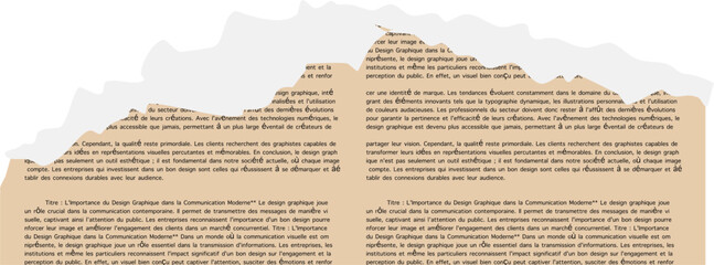 Obraz premium Ripped newspaper illustration. Scrapbook decoration. Aesthetic journal.