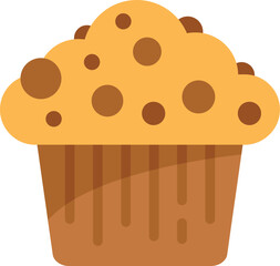 Delicious chocolate chip muffin, a sweet baked good perfect for breakfast or a snack