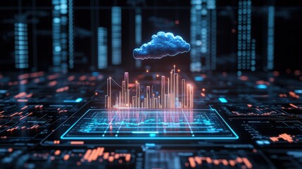 Obraz premium Thunderstorm Insights with Graphical Data Representation