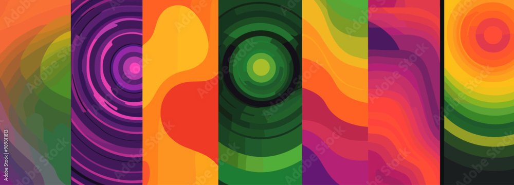 Aufkleber abstract colorful background with lines