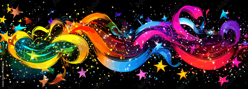 Poster abstract background with splashes