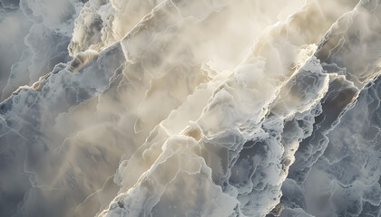 Obraz premium A captivating abstract representation of swirling clouds, rendering a soft, ethereal feel with neutral tones and dynamic textures.