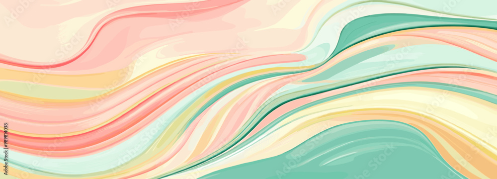 Poster abstract colorful background with waves