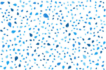 Abstract seamless pattern blue water drop icons vector illustration. Blue water drop shapes.