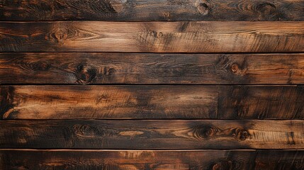 Naklejka premium Dark brown wooden plank background, wallpaper. Old grunge dark textured wooden background, The surface of the old brown wood texture, top view brown pine wood paneling. 