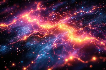 Naklejka premium Abstract Glow and Cosmic Energy