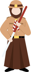 Indonesian scout faceless kids character