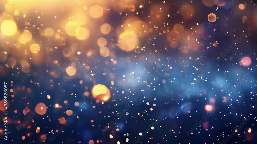 Aufkleber vibrant bokeh lights with glittering effect on a defocused background creating a festive mood.