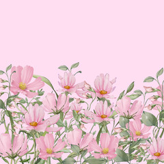 12x12 Floral - 12x12_Small Flowers_ Pink_Dark Pink Background