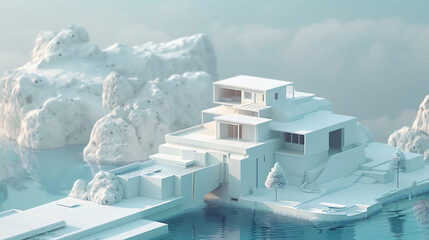 Obraz premium 3d render building design