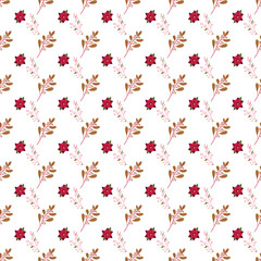 Free vector small winter flowers pattern