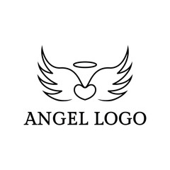 angel logo design vector concept idea