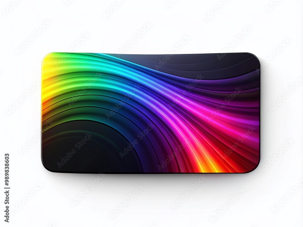 Poster abstract black curved rectangle design on white background for modern graphic and digital projects