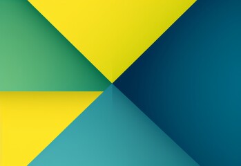 a blue, green, and yellow color scheme with a simple geometric design