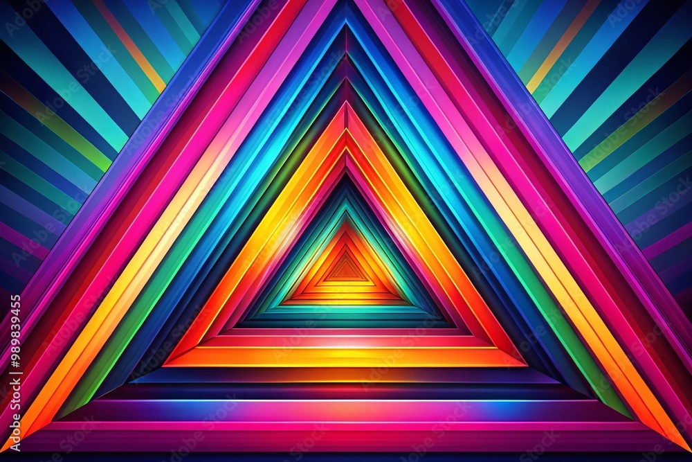 Poster abstract geometric alpha triangle design with vibrant colors and dynamic shapes for creative project