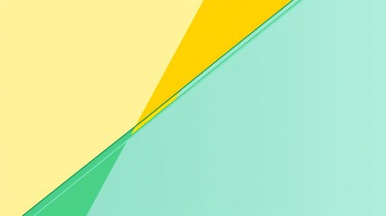 a blue, green, and yellow color scheme with a simple geometric design