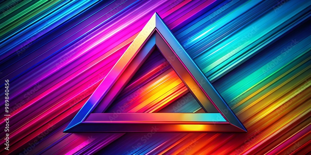 Aufkleber abstract g triangle symbol in modern design with bold lines and vibrant colorful background