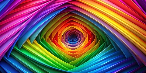 Fototapeta premium Abstract Spiral Triangle Design in Vibrant Colors for Creative Backgrounds and Artwork Inspiration