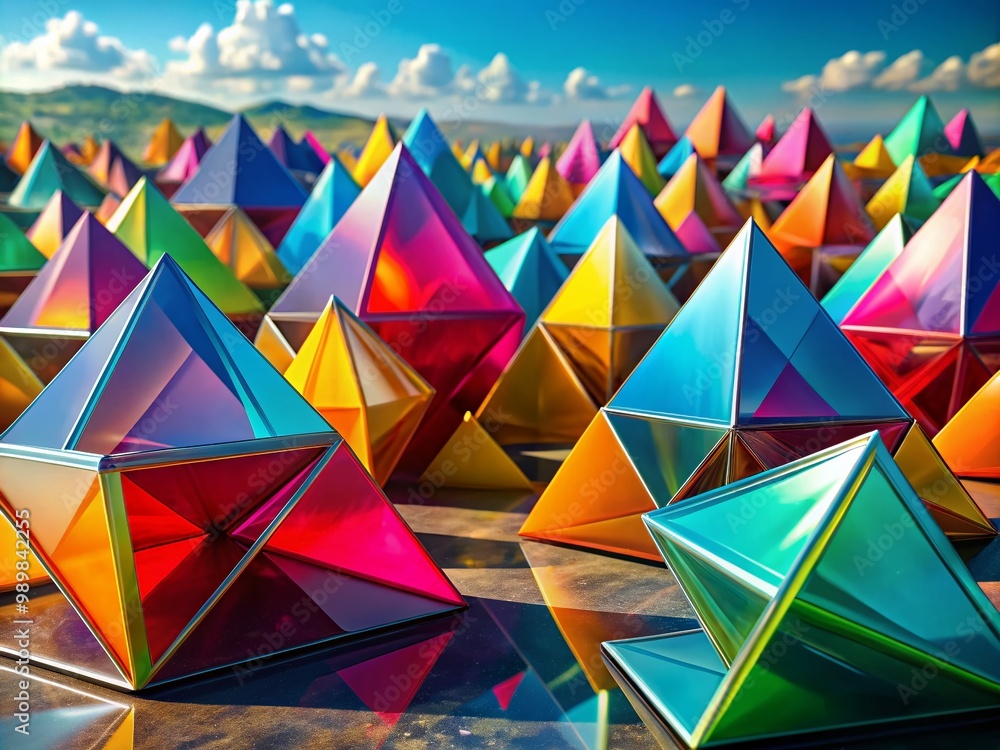 Poster acute angle formations in geometry with sharp edges and clear distinctions on a clean background