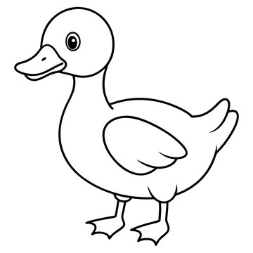 recommend clip art: duckling outline with white background, for coloring page.