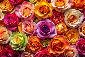 Fototapeta premium Beautiful HD Rose Wallpaper with Vibrant Colors and Soft Textures for Floral Design Enthusiasts