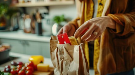 A close-up of a handheld food package with a small red "no allergens" label emphasizes the importance of being aware of allergens and consuming food safely. Understanding the allergens in food is part