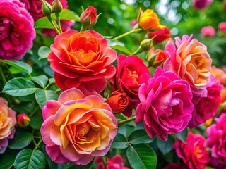 Naklejka premium Beautiful Rose Bush Coloring Pages for Relaxation and Creative Expression for All Ages and Skills