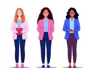 Fototapeta premium Three professional women in business attire