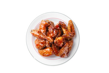 Korean chicken png photo with transparent background 투명 배경의 한국식 치킨 png 사진