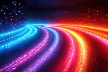 Abstract Neon Light Trails