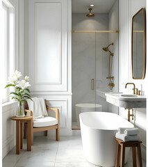 Marble white luxury bathroom 