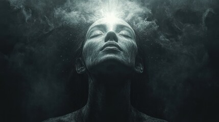 Woman Surrounded by Light