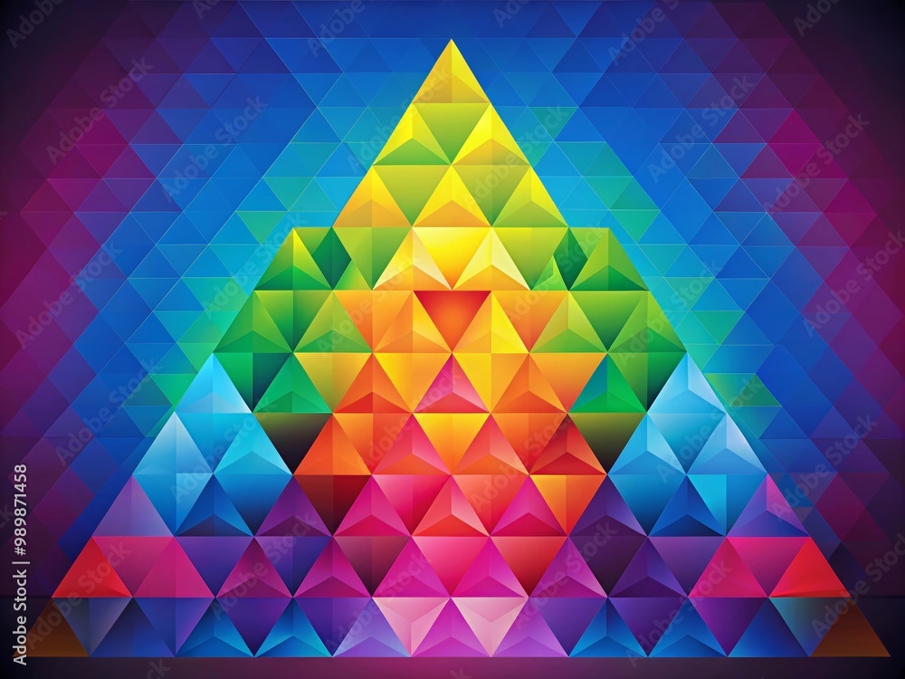 Poster colorful geometric triangle vector design for modern backgrounds and abstract art projects