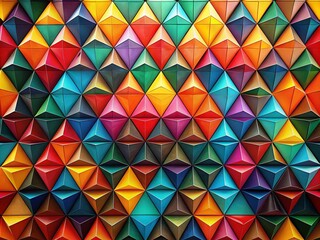Colorful geometric triangles in a modern abstract design showcasing vibrant patterns and shapes
