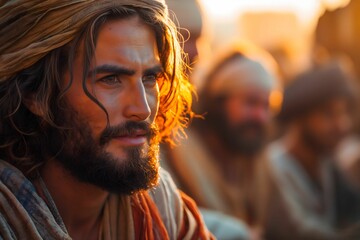 Biblical illustration, Judas Iscariot Betrays Jesus to the Jewish Chief Priests