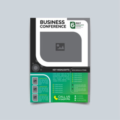 Business conference flyer layout template