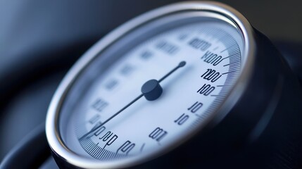 A close-up of a pressure gauge displaying measurement values.