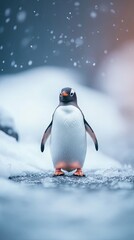 Fototapeta premium penguin isolated on cute background